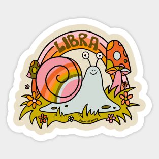 Libra Snail Sticker